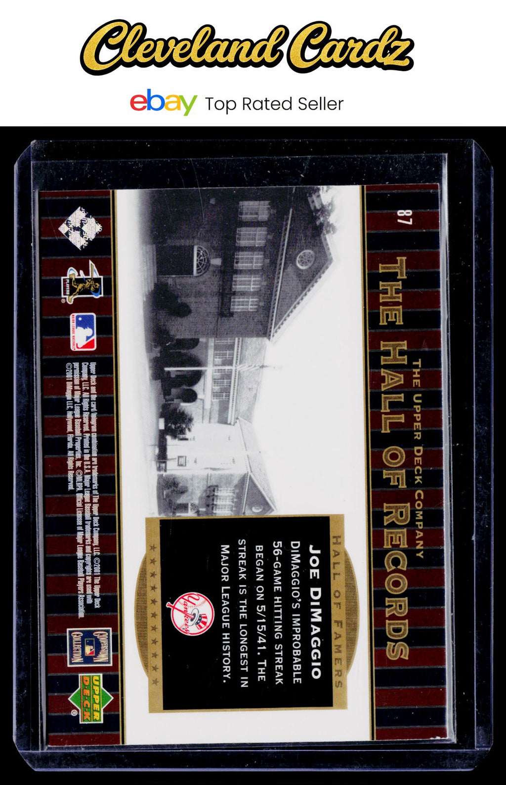2001 Upper Deck Hall of Famers #87 Joe DiMaggio