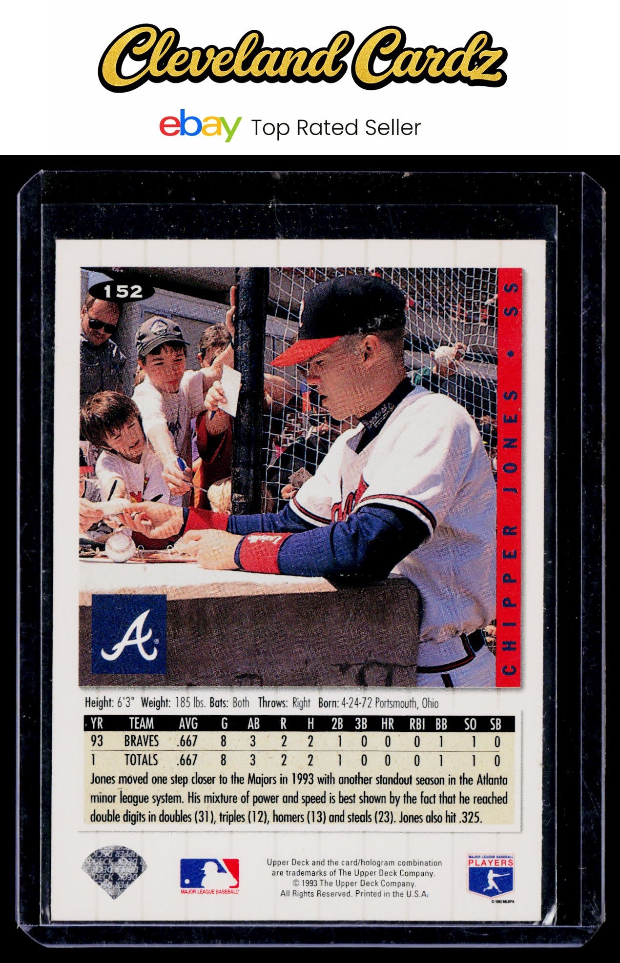 1994 Collector's Choice #152 Chipper Jones