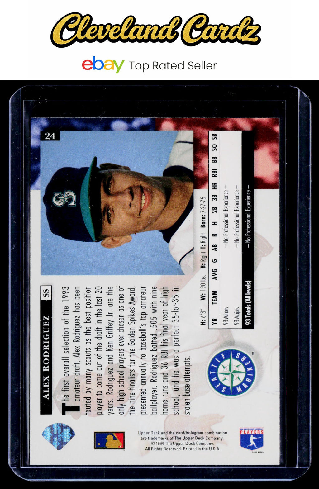 1994 Upper Deck #24 Alex Rodriguez