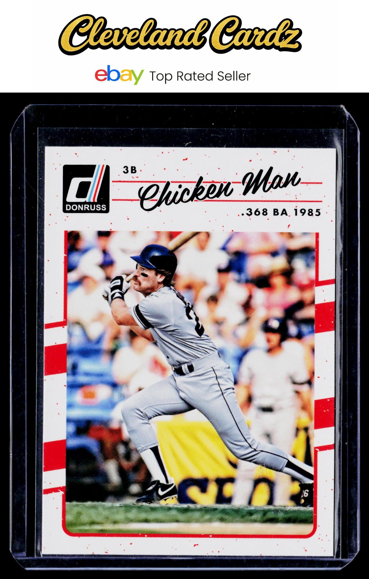 2017 Donruss #191 Wade Boggs : "Chicken Man" (.368 BA 1985)