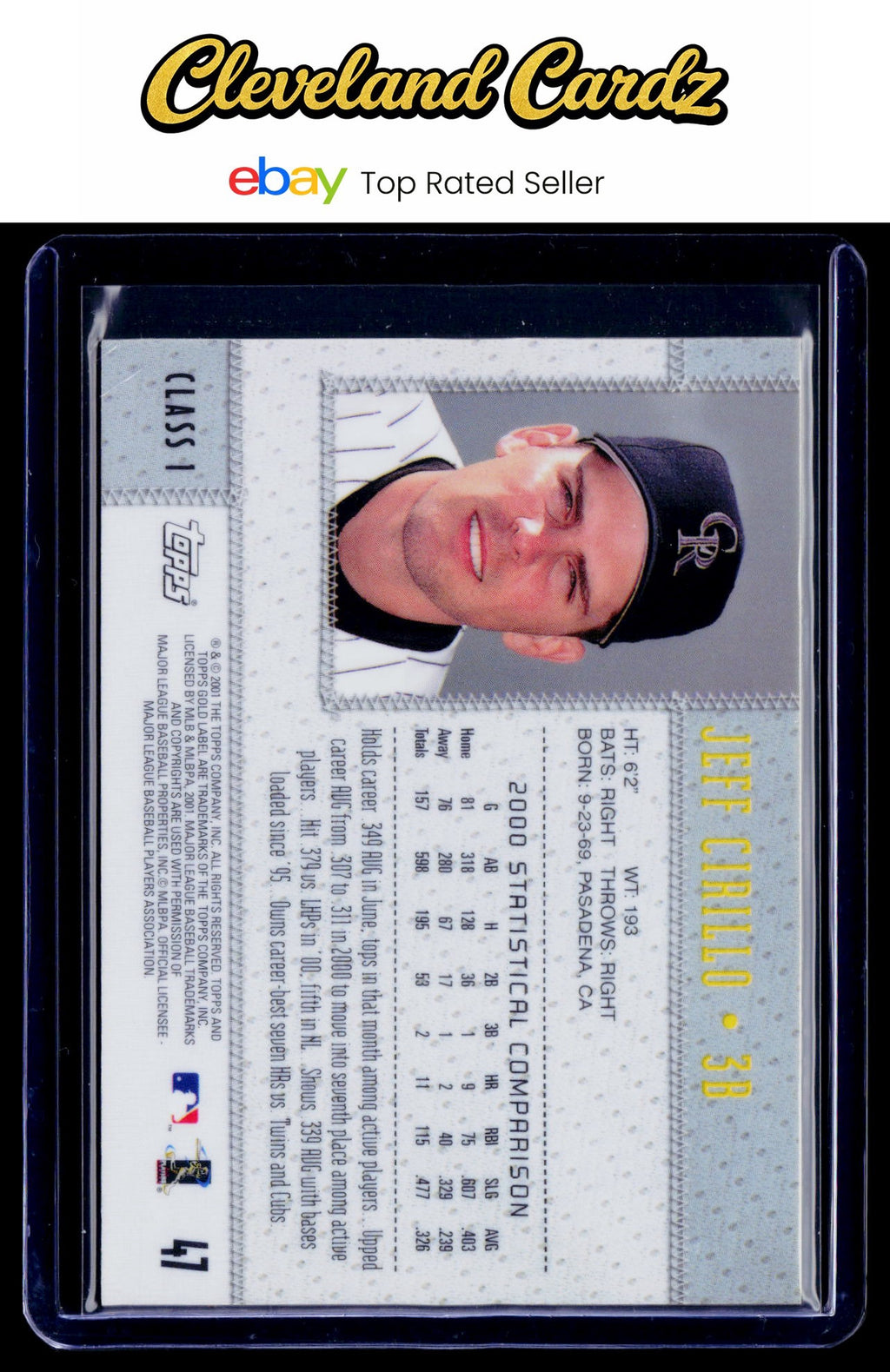 2001 Topps Gold Label #47 Jeff Cirillo