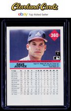 1992 Fleer #360 Dave Justice