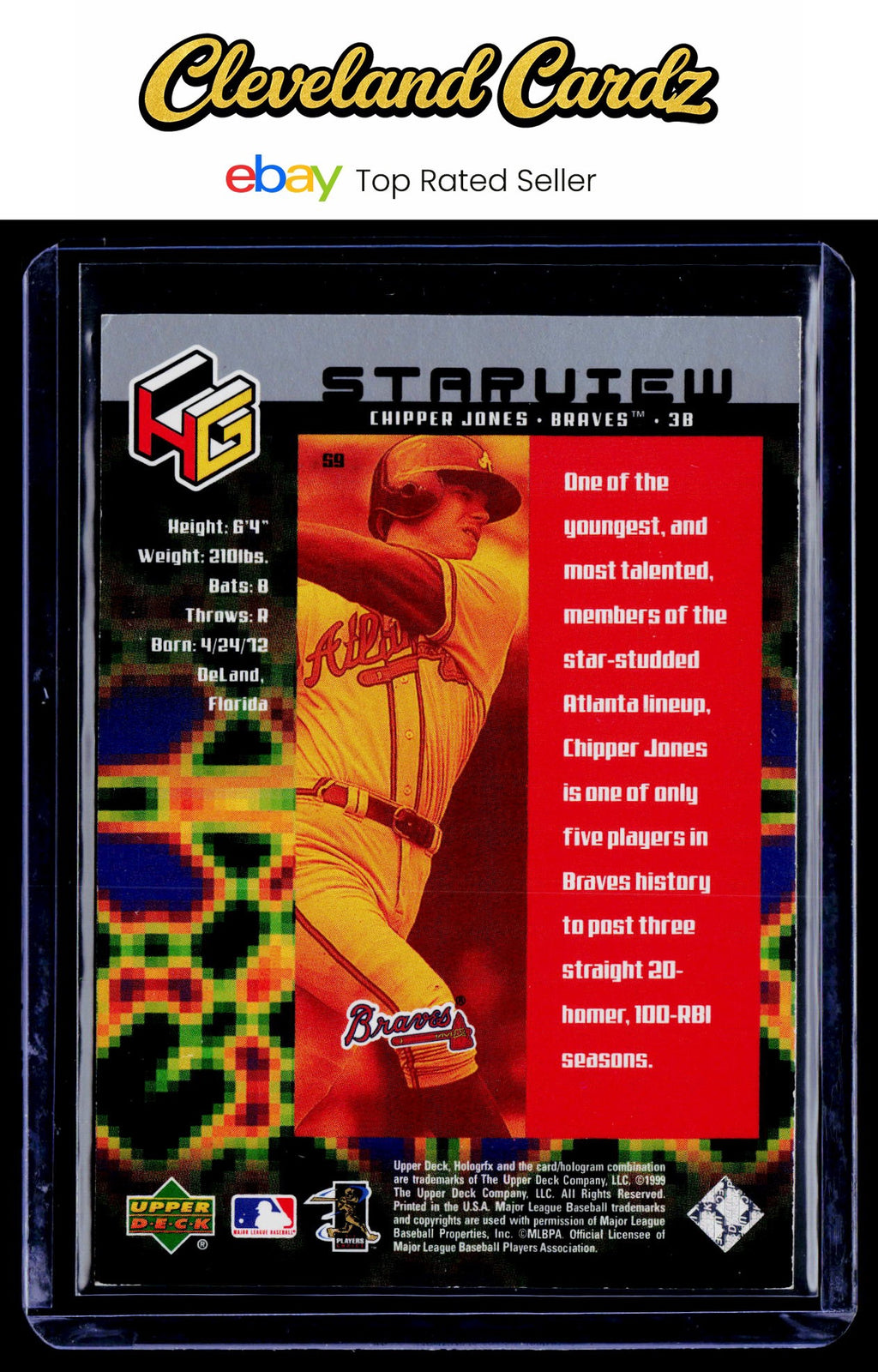 1999 Upper Deck HoloGrFX #S9 Chipper Jones StarView