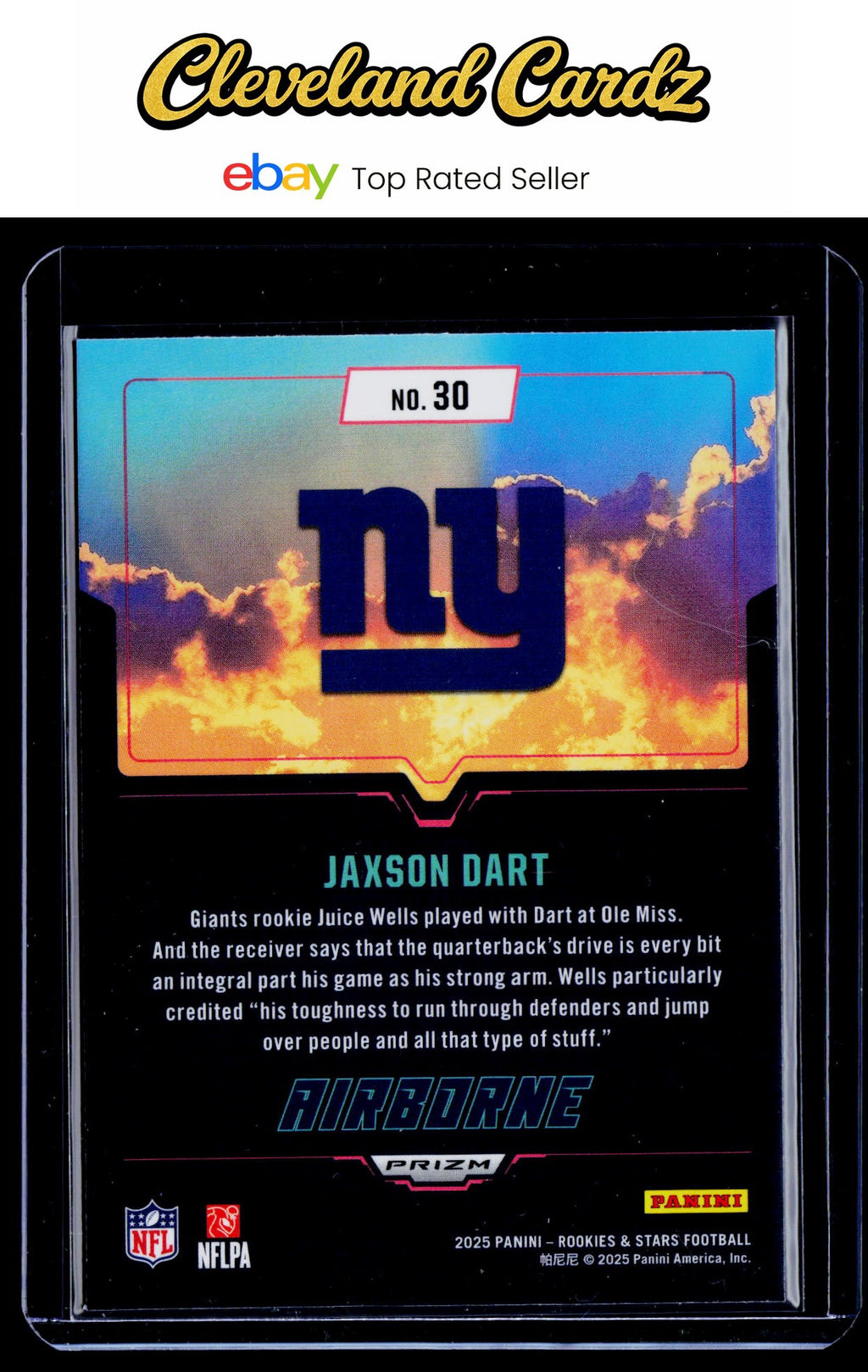 2025 Panini Rookies & Stars #30 Jaxson Dart Airborne Red Plaid RC
