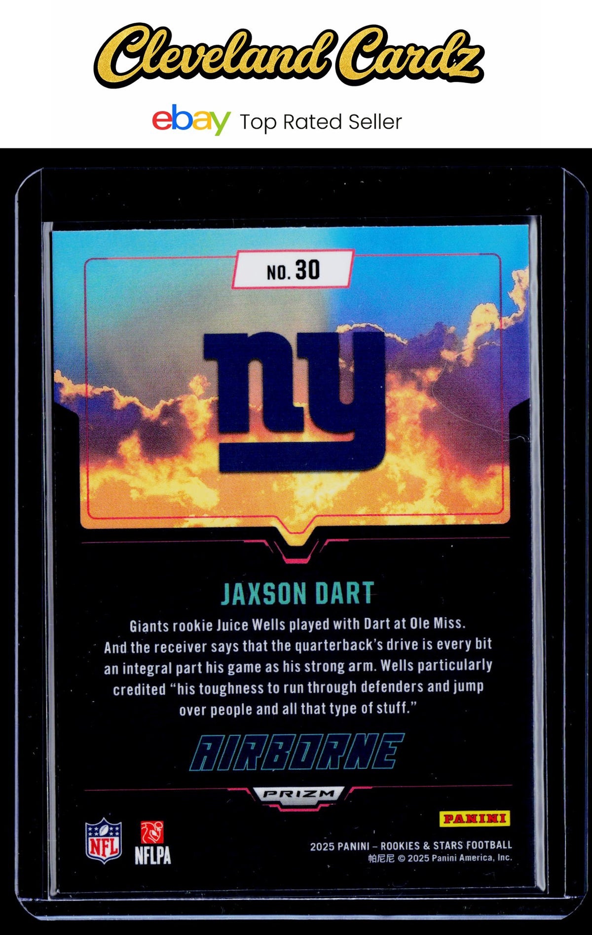 2025 Panini Rookies & Stars #30 Jaxson Dart Airborne Red Plaid RC
