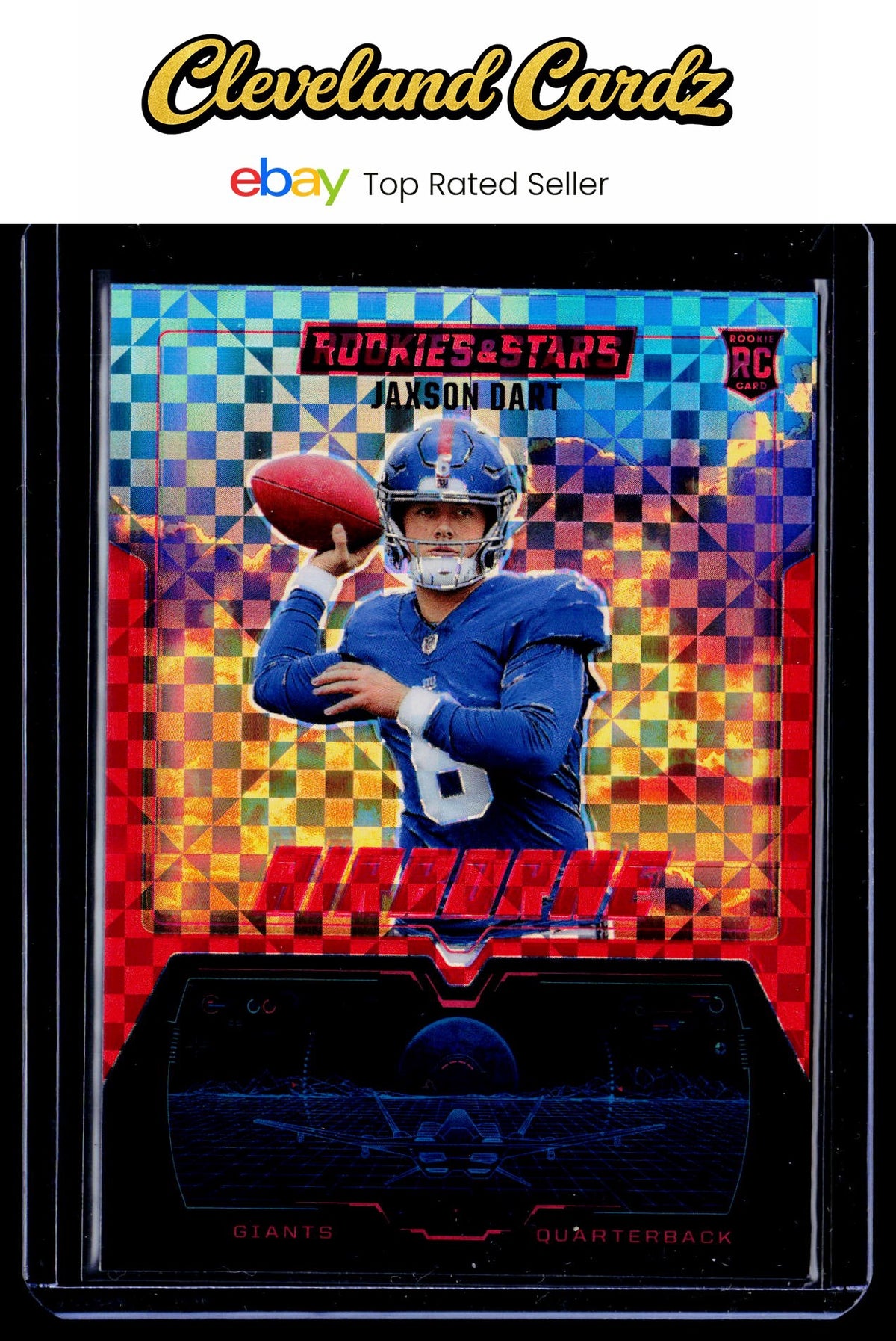 2025 Panini Rookies & Stars #30 Jaxson Dart Airborne Red Plaid RC