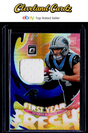 2025 Donruss Optic #FYFBH-TMN Tetairoa McMillan First Year Fresh Blue Hyper RC