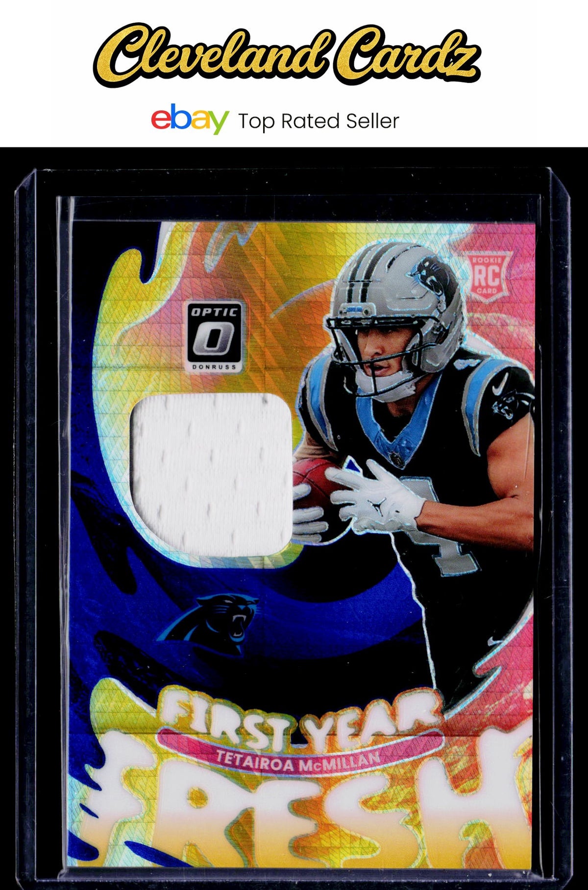 2025 Donruss Optic #FYFBH-TMN Tetairoa McMillan First Year Fresh Blue Hyper RC