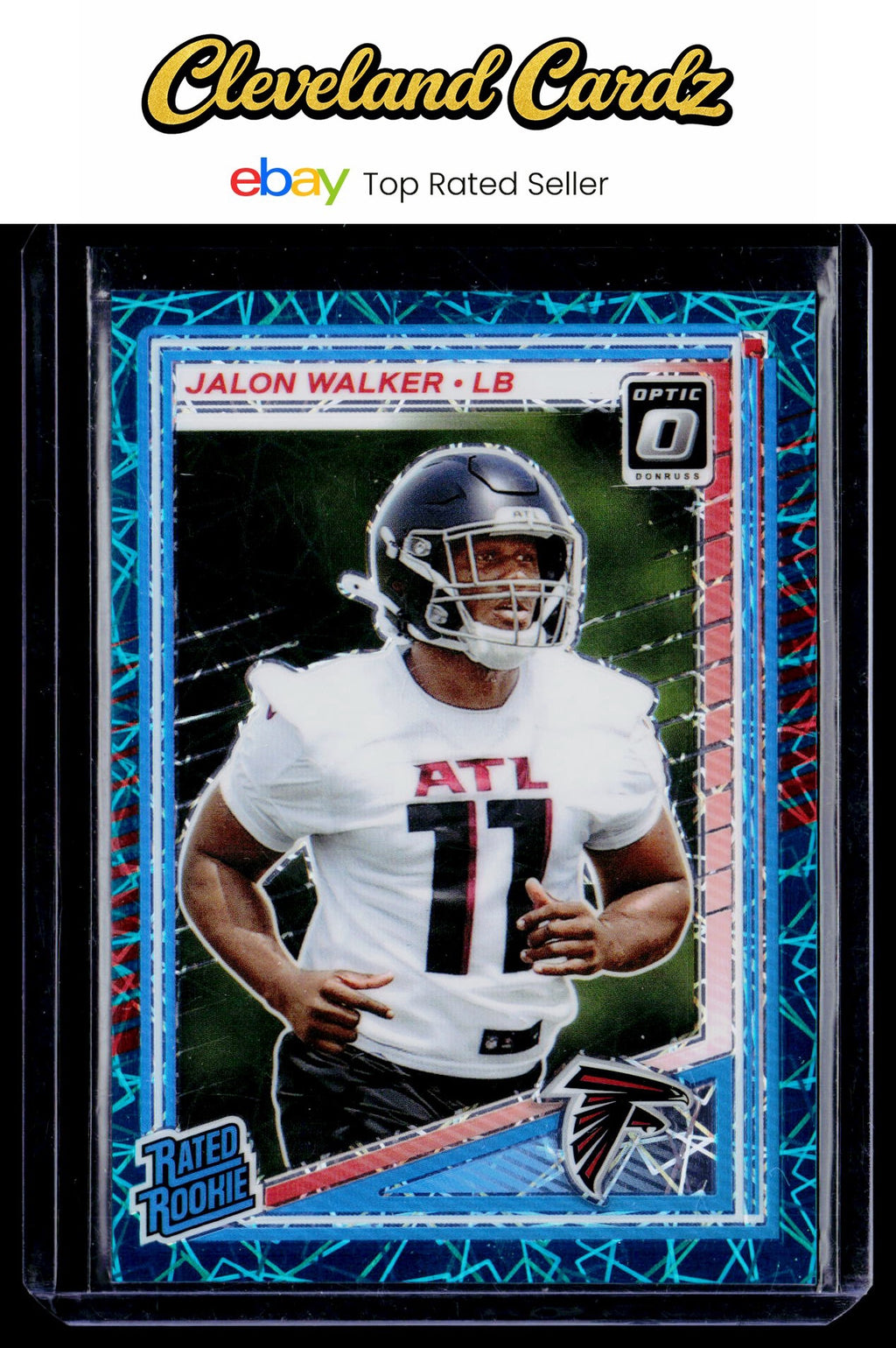 2025 Donruss Optic #290 Jalon Walker Teal Velocity Rated Rookie RC