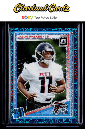 2025 Donruss Optic #290 Jalon Walker Teal Velocity Rated Rookie RC
