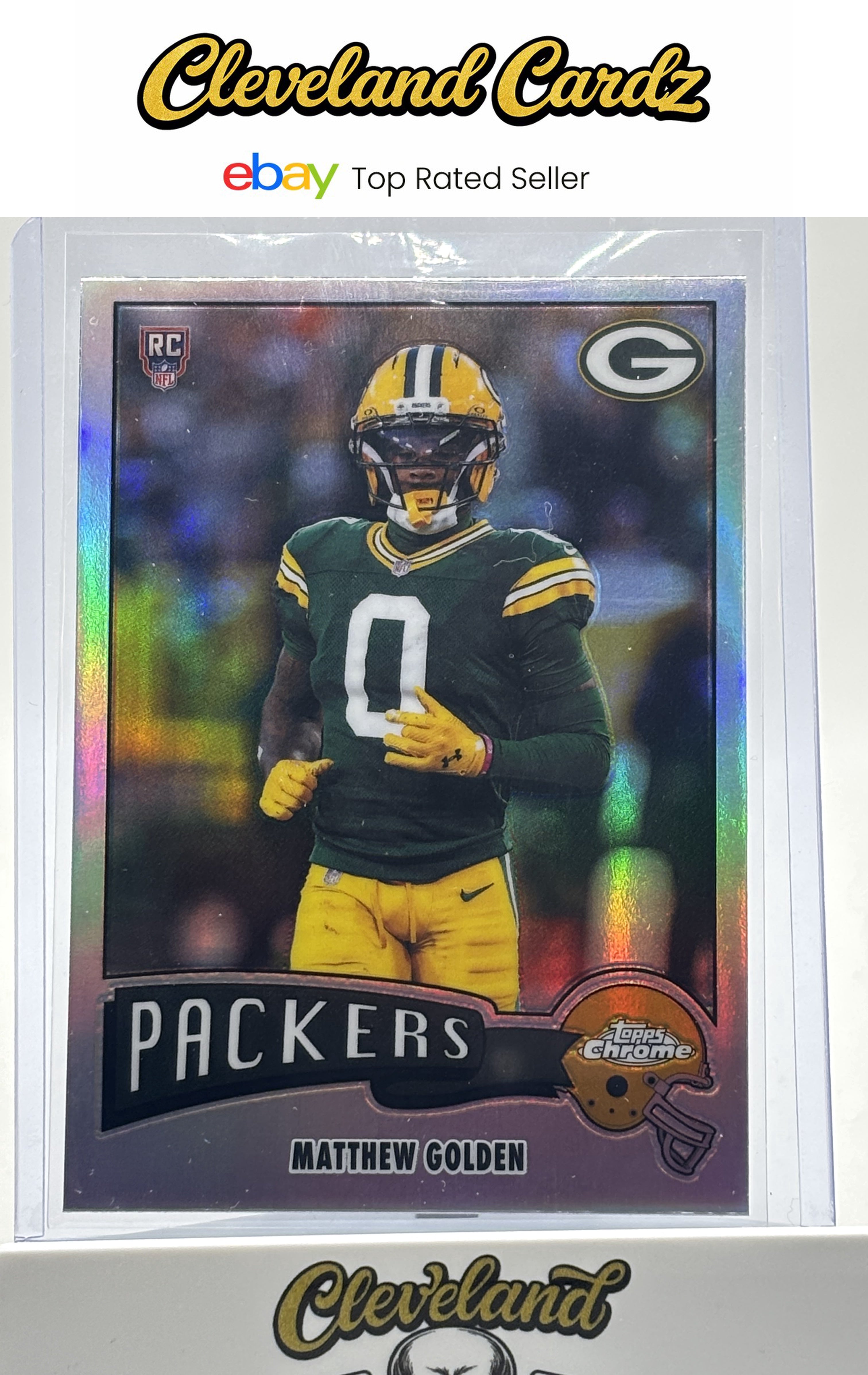 2025 Topps Chrome Football #1975-13 Matthew Golden 1975 Refractor