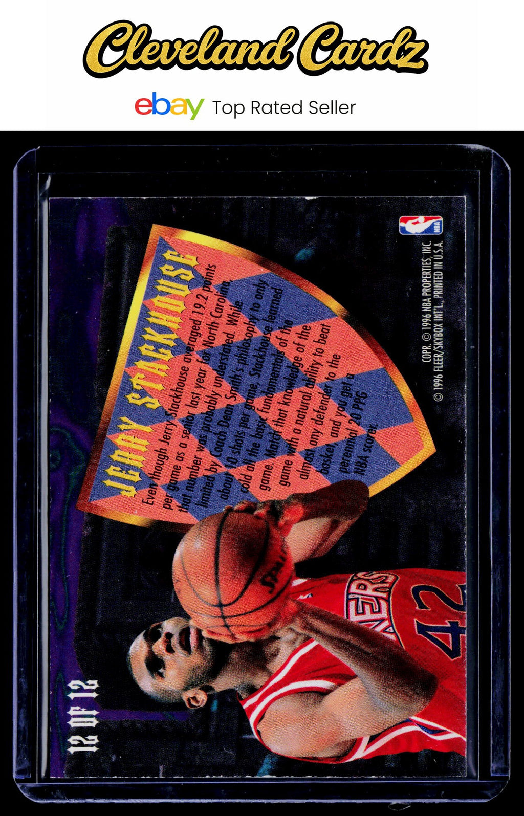 1995-96 Ultra #12 Jerry Stackhouse Scoring Kings Hot Packs