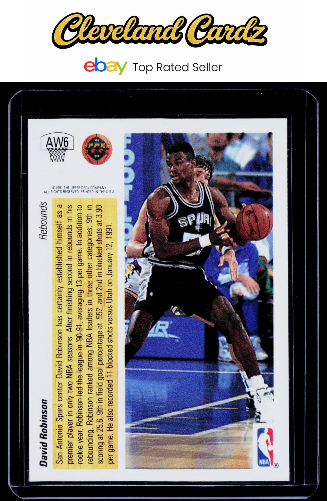 1991-92 Upper Deck #AW6 David Robinson Award Winner Holograms