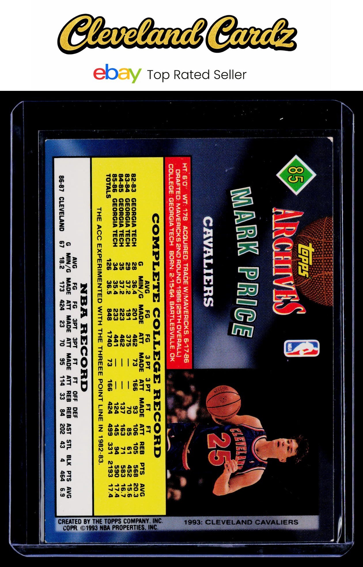 1992-93 Topps Archives #85 Mark Price