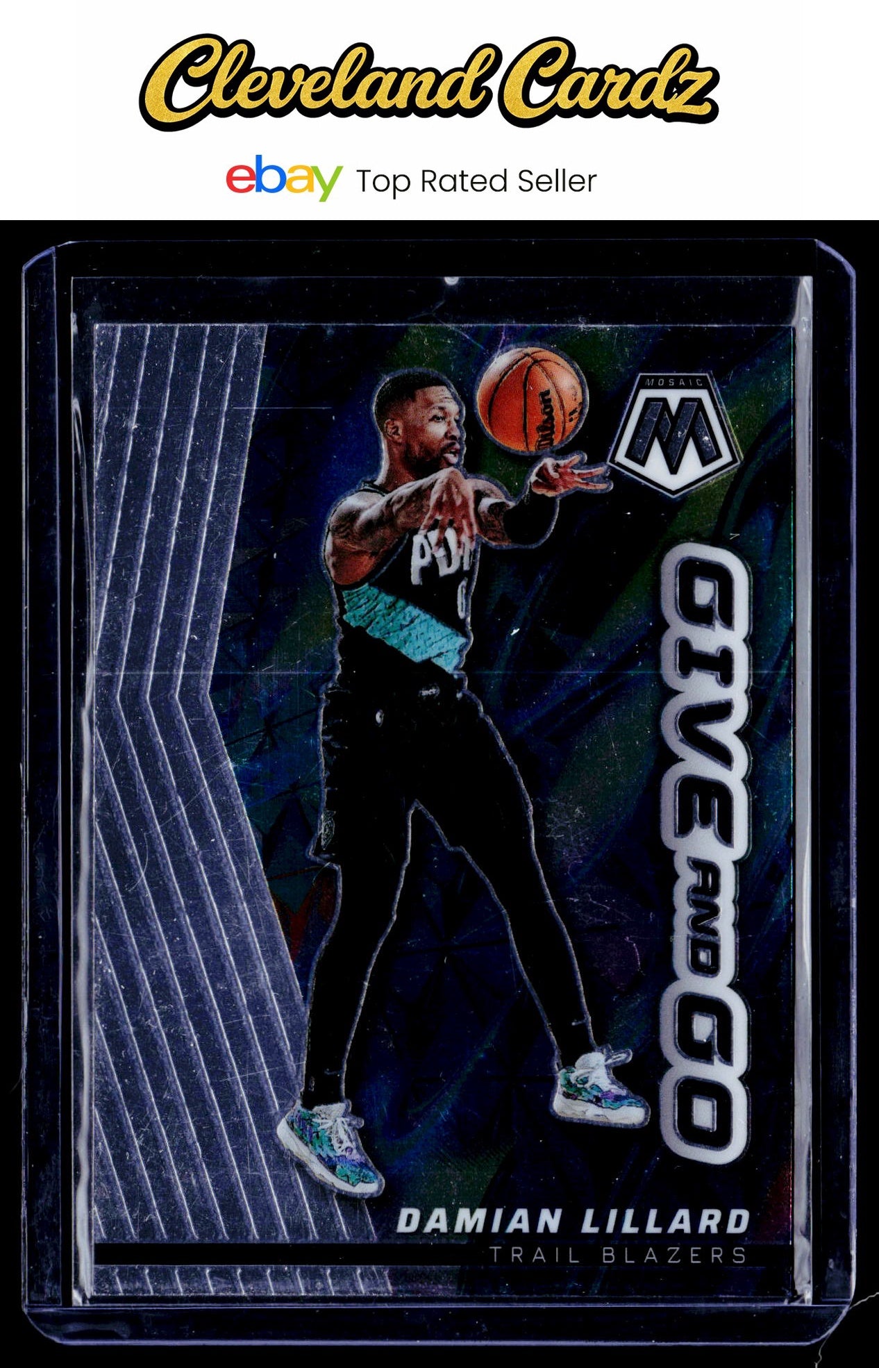 2022-23 Panini Mosaic #6 Damian Lillard Give and Go
