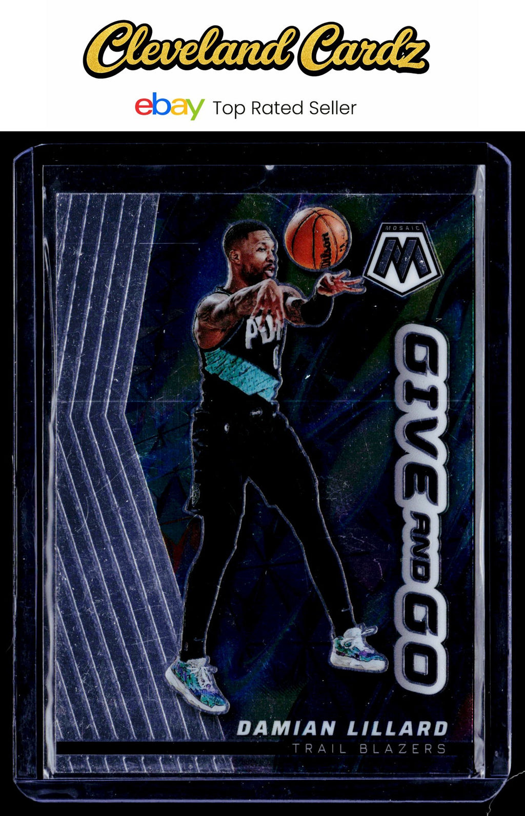 2022-23 Panini Mosaic #6 Damian Lillard Give and Go