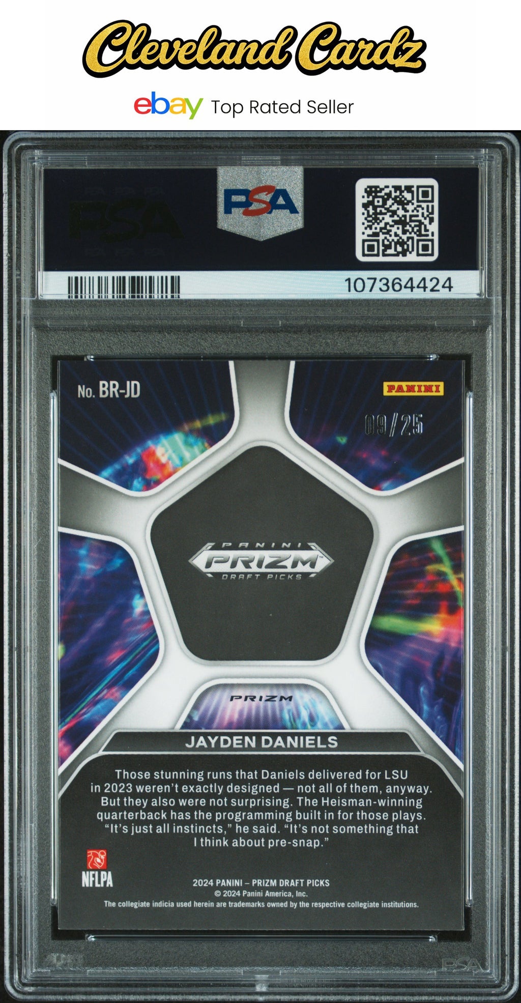 2024 Panini Prizm #BRJD Jayden Daniels Brilliance-Mojo Prizm #/25 PSA 10 RC