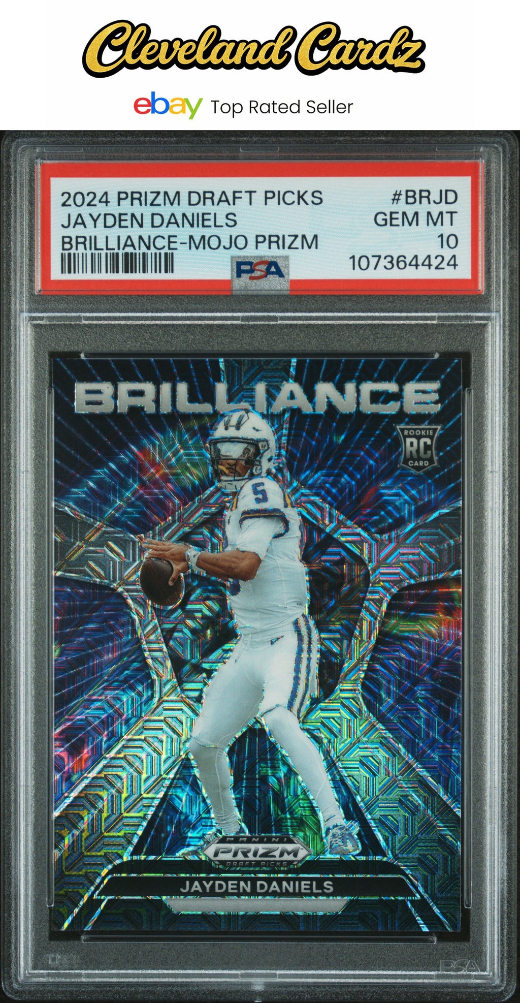 2024 Panini Prizm #BRJD Jayden Daniels Brilliance-Mojo Prizm #/25 PSA 10 RC
