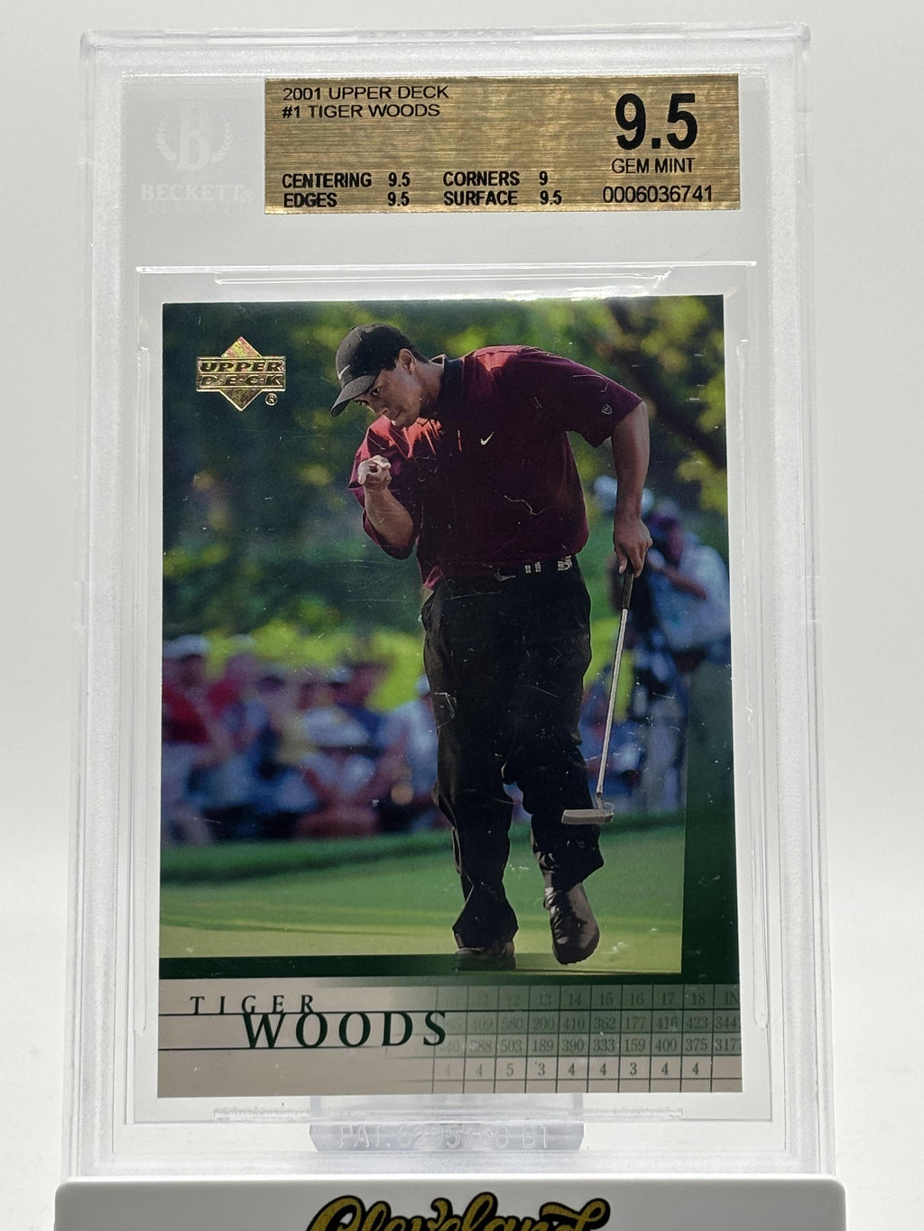 2001 Upper Deck #1 Tiger Woods BGS 9.5 Rookie Card
