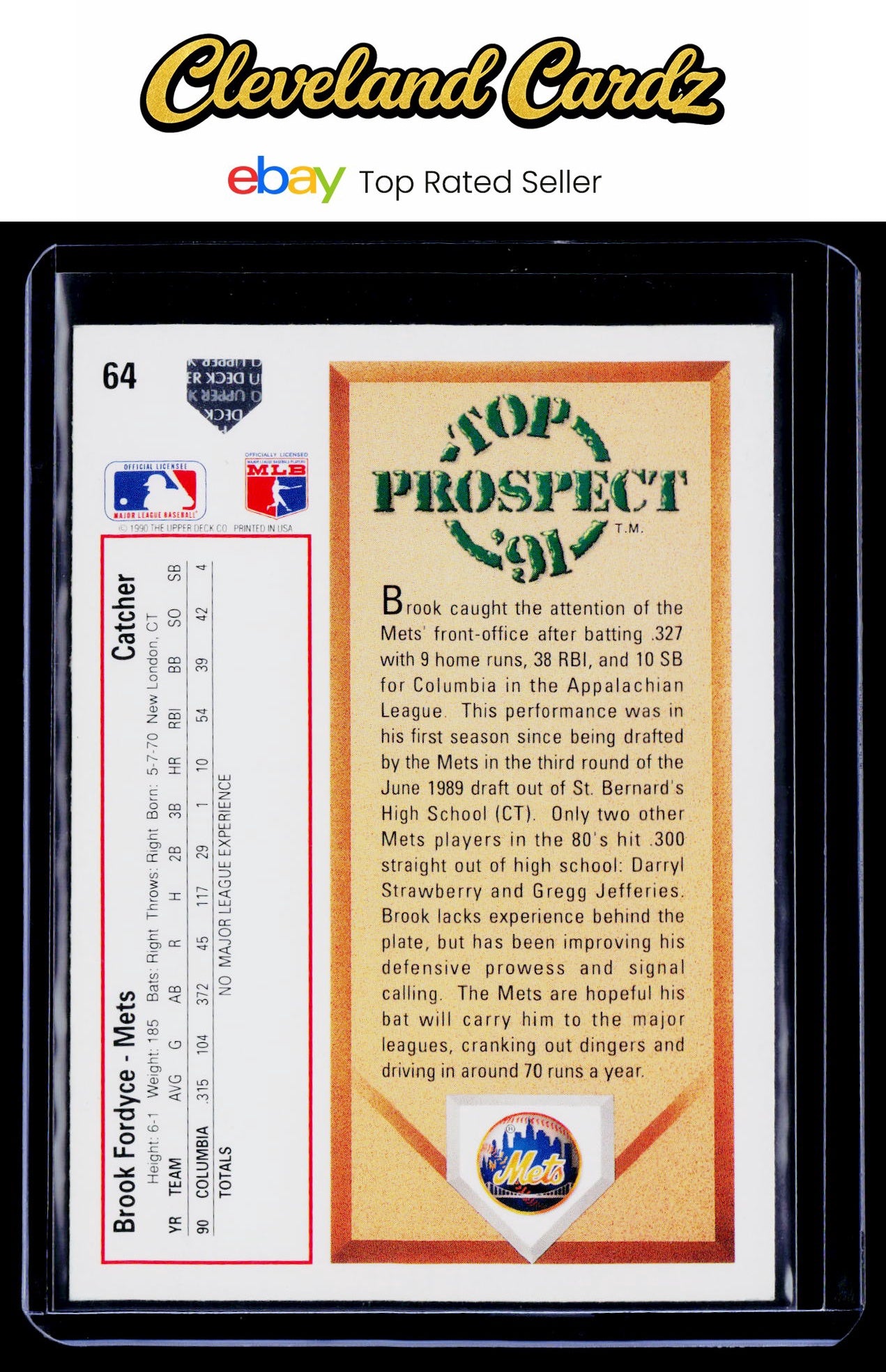 1991 Upper Deck #64 Brook Fordyce RC