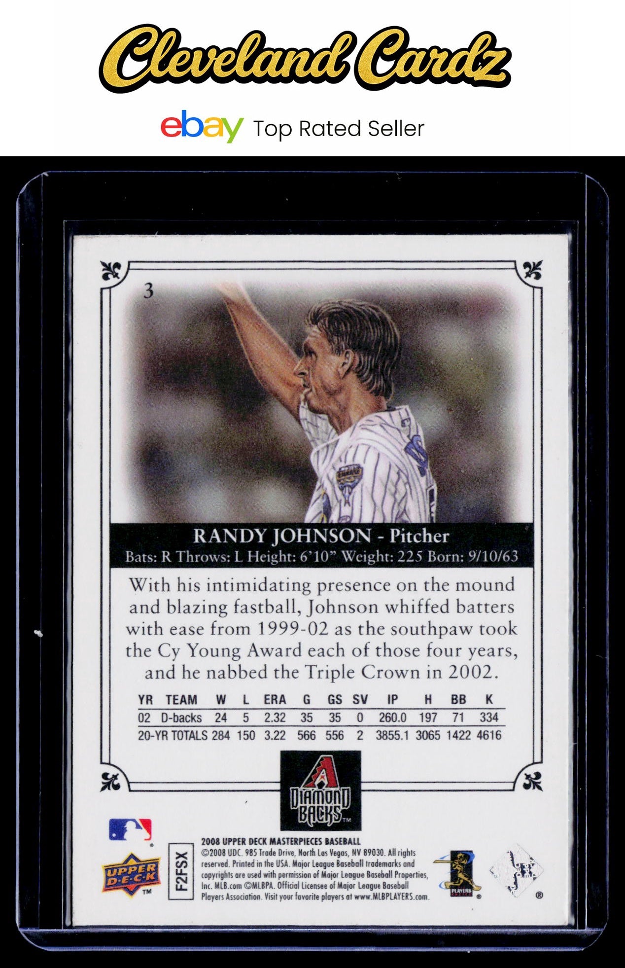 2008 Upper Deck Masterpieces #3 Randy Johnson