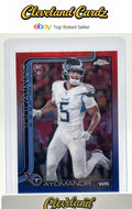 2025 Topps Chrome #336 Elic Ayomanor Red White and Blue Refractor RC