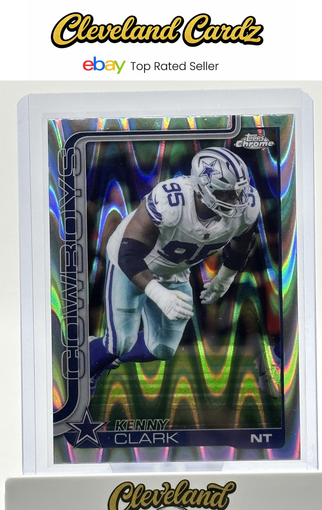 2025 Topps Chrome #73 Kenny Clark Raywave Refractor