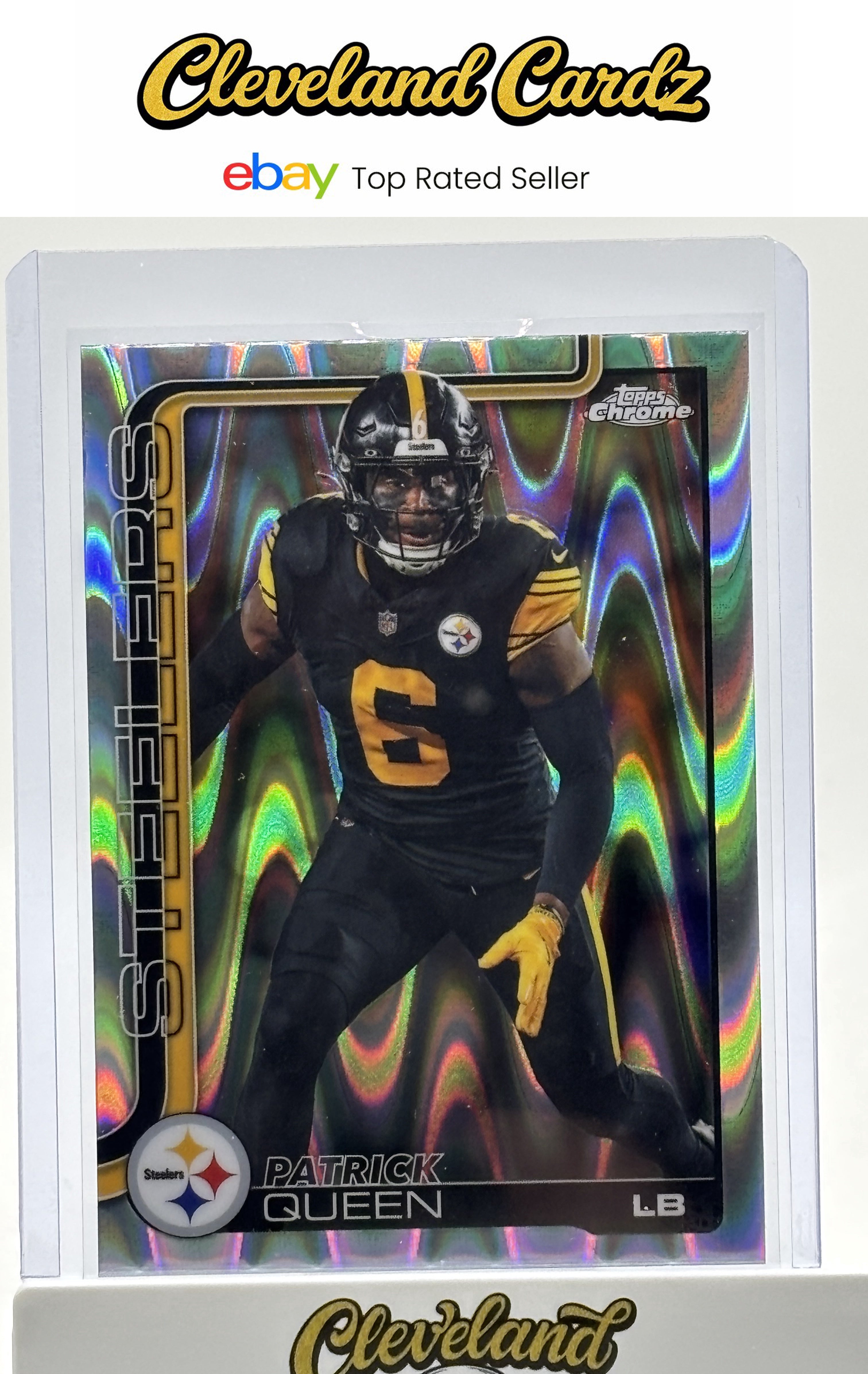 2025 Topps Chrome #260 Patrick Queen Raywave Refractor