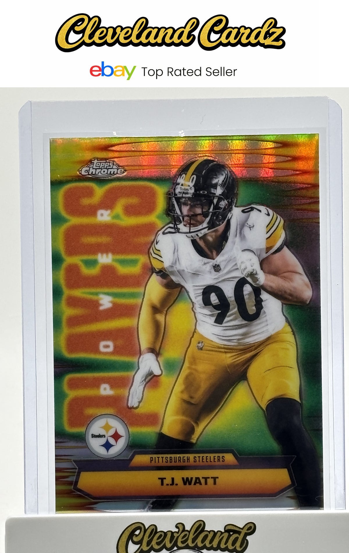 2025 Topps Chrome #PP-39 T.J. Watt Power Players Refractor