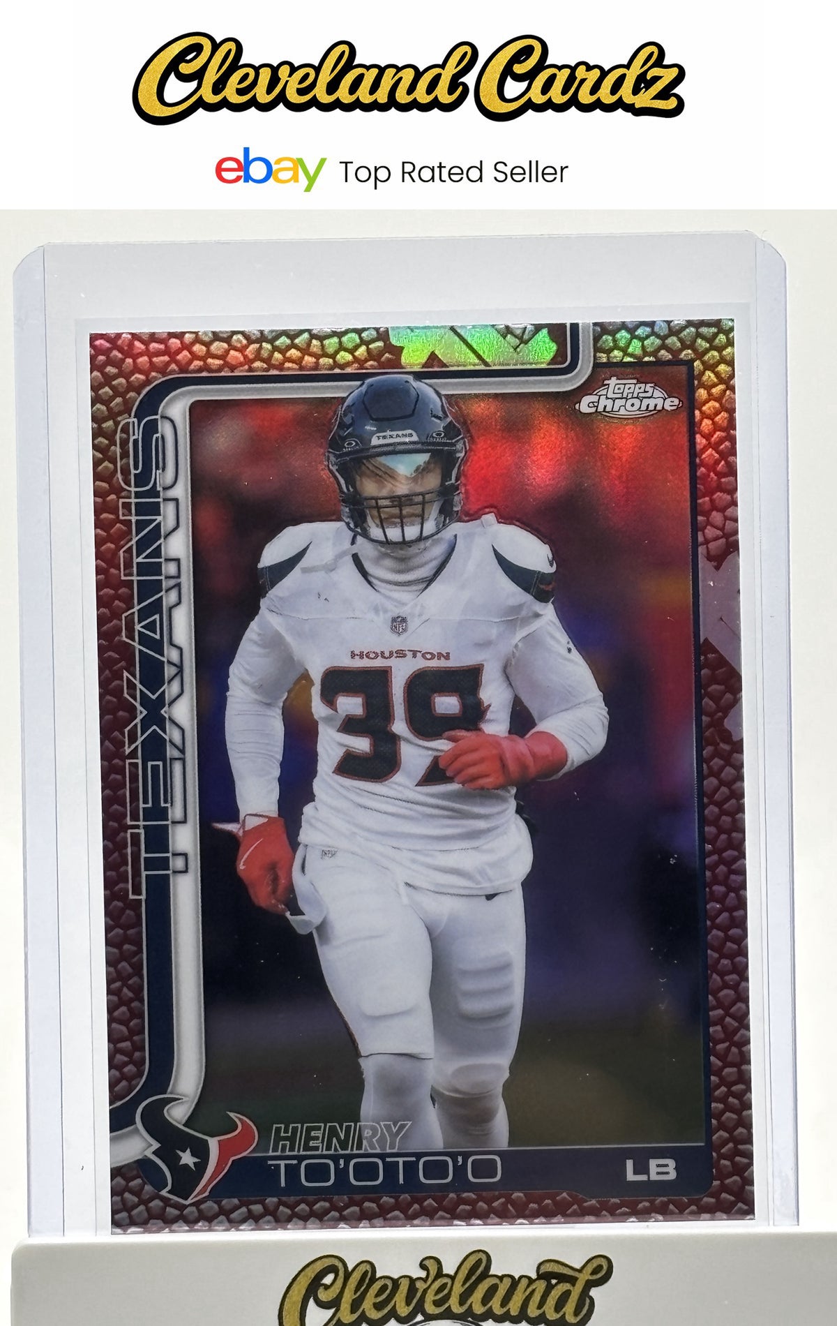 2025 Topps Chrome #122 Henry To'oTo'o Football Leather Refractor