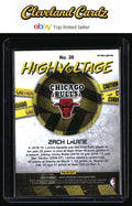 2019-20 Hoops Premium Stock #20 Zach LaVine High Voltage Yellow Flash