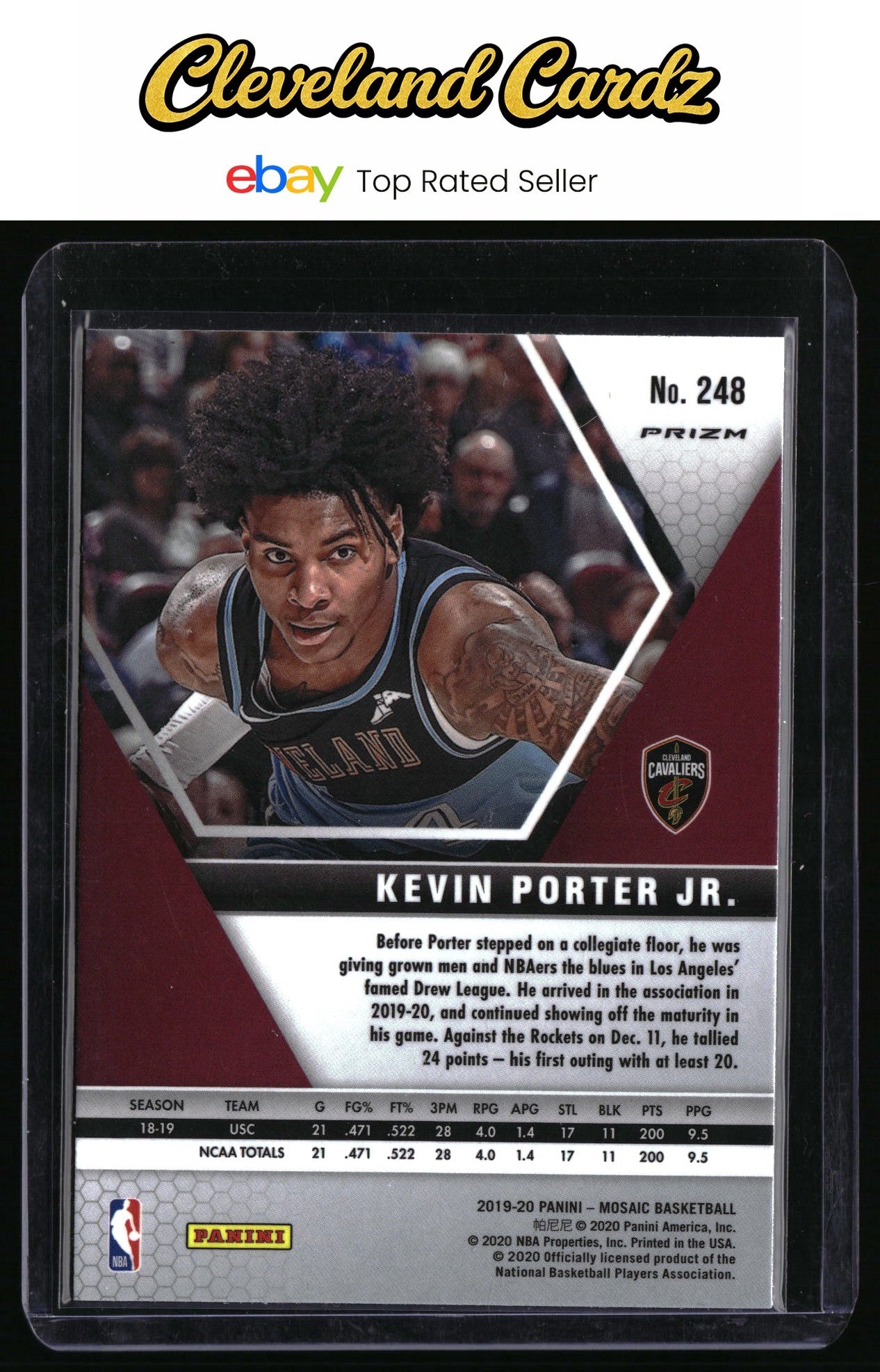2019-20 Panini Mosaic #248 Kevin Porter Jr. Mosaic Prizm RC