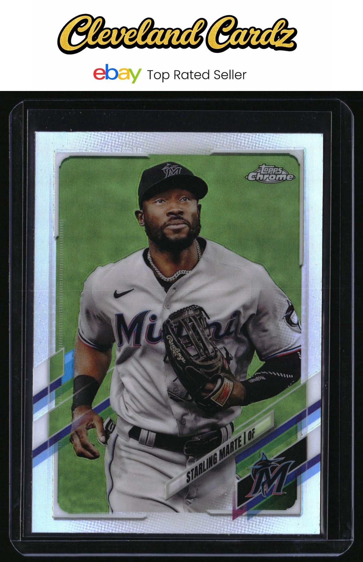 2021 Topps Chrome #160 Starling Marte Refractor