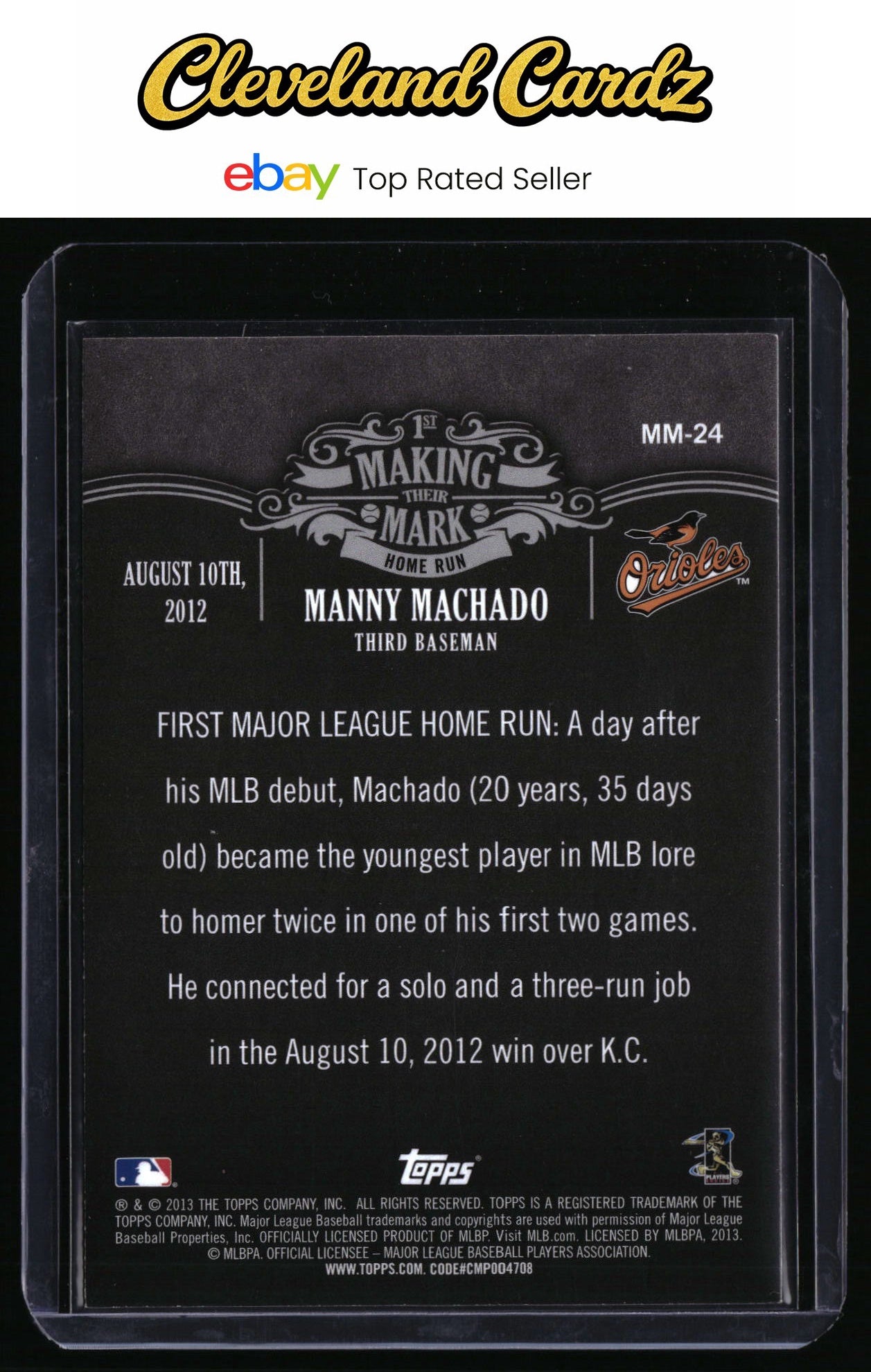 2013 Topps #MM-24 Manny Machado Making Their Mark