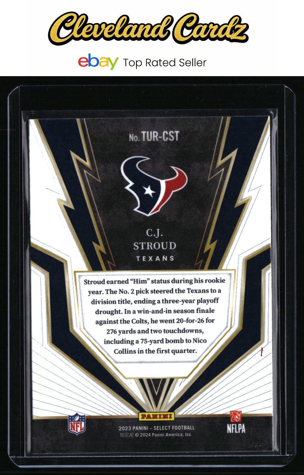 2023 Panini Select #TUR-CST C.J. Stroud Turbocharged