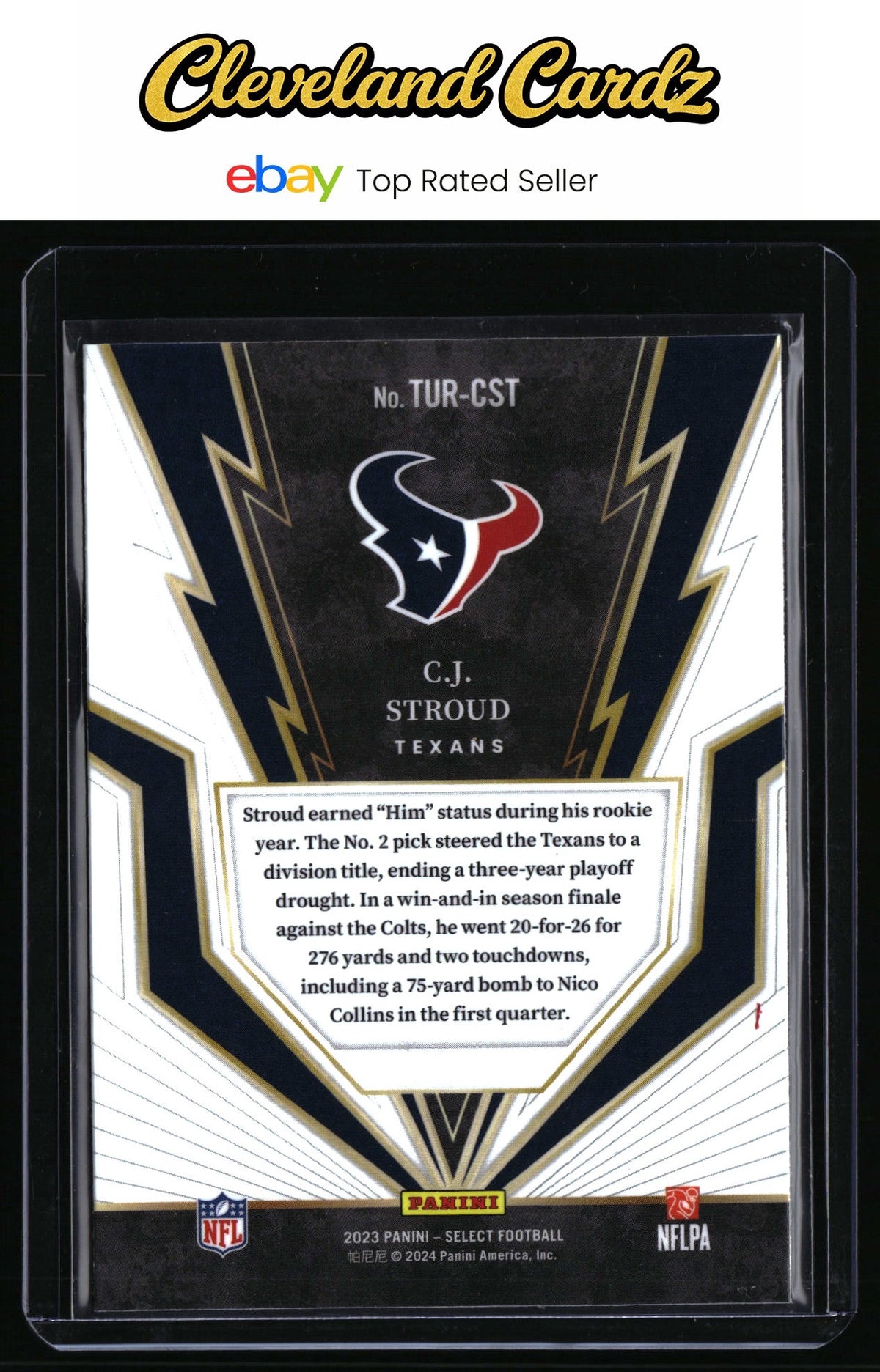 2023 Panini Select #TUR-CST C.J. Stroud Turbocharged