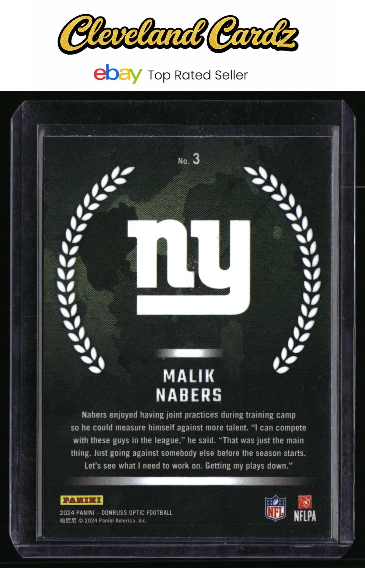 2024 Donruss Optic #3 Malik Nabers Rookie Recruits