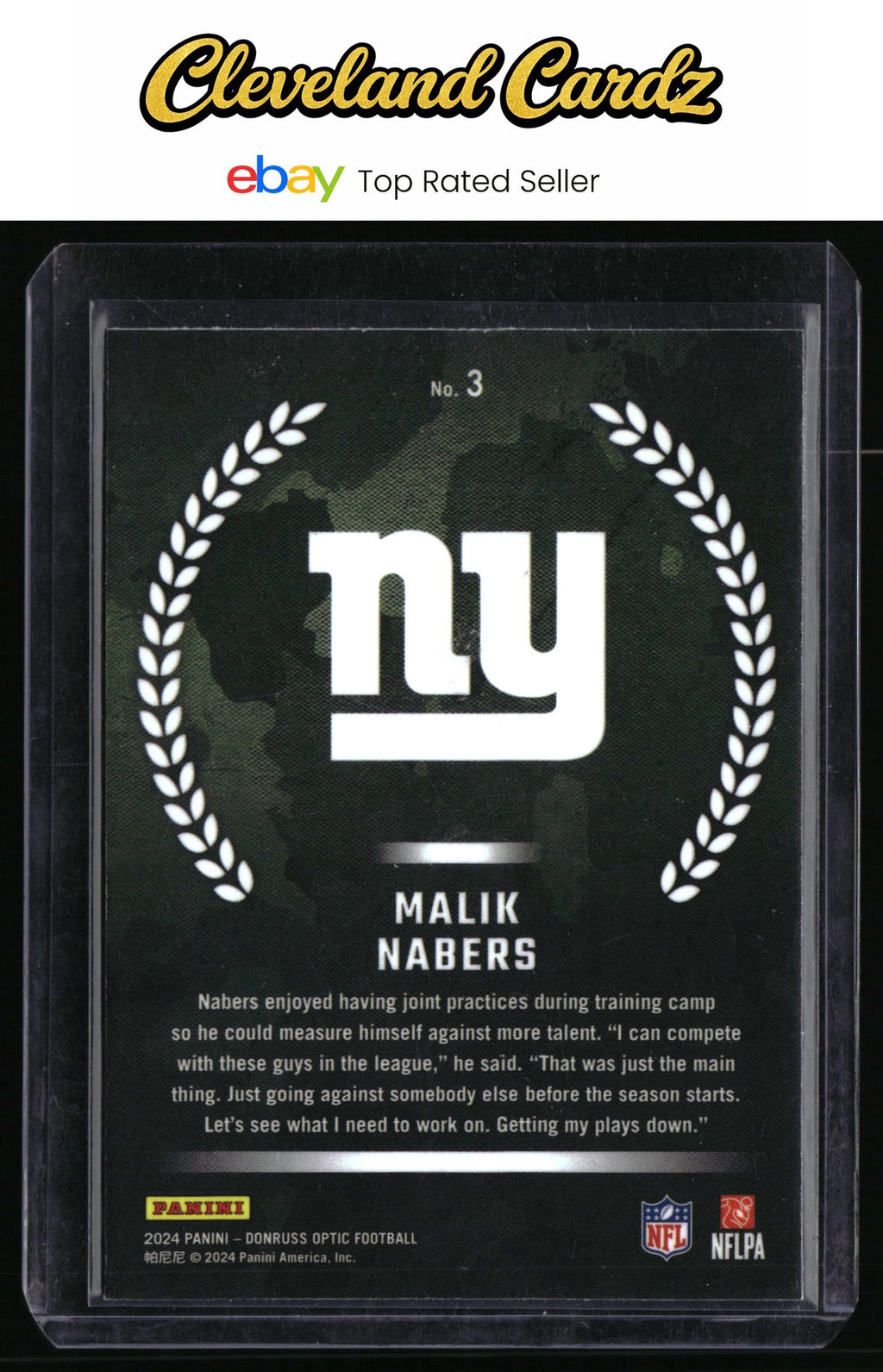 2024 Donruss Optic #3 Malik Nabers Rookie Recruits