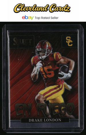 2022 Panini Select Draft Picks #EN-DL Drake London En Fuego