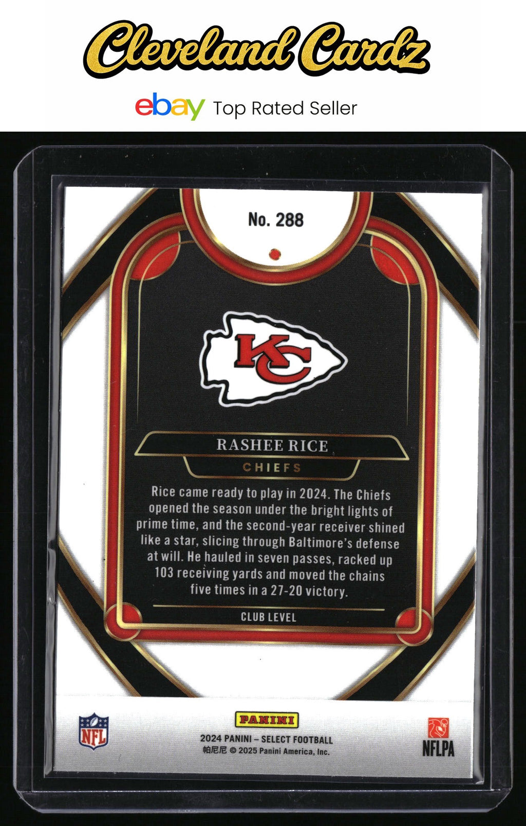 2024 Panini Select #288 Rashee Rice