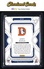 2020 Panini National Treasures #32 John Elway Printing Plate Black #/1