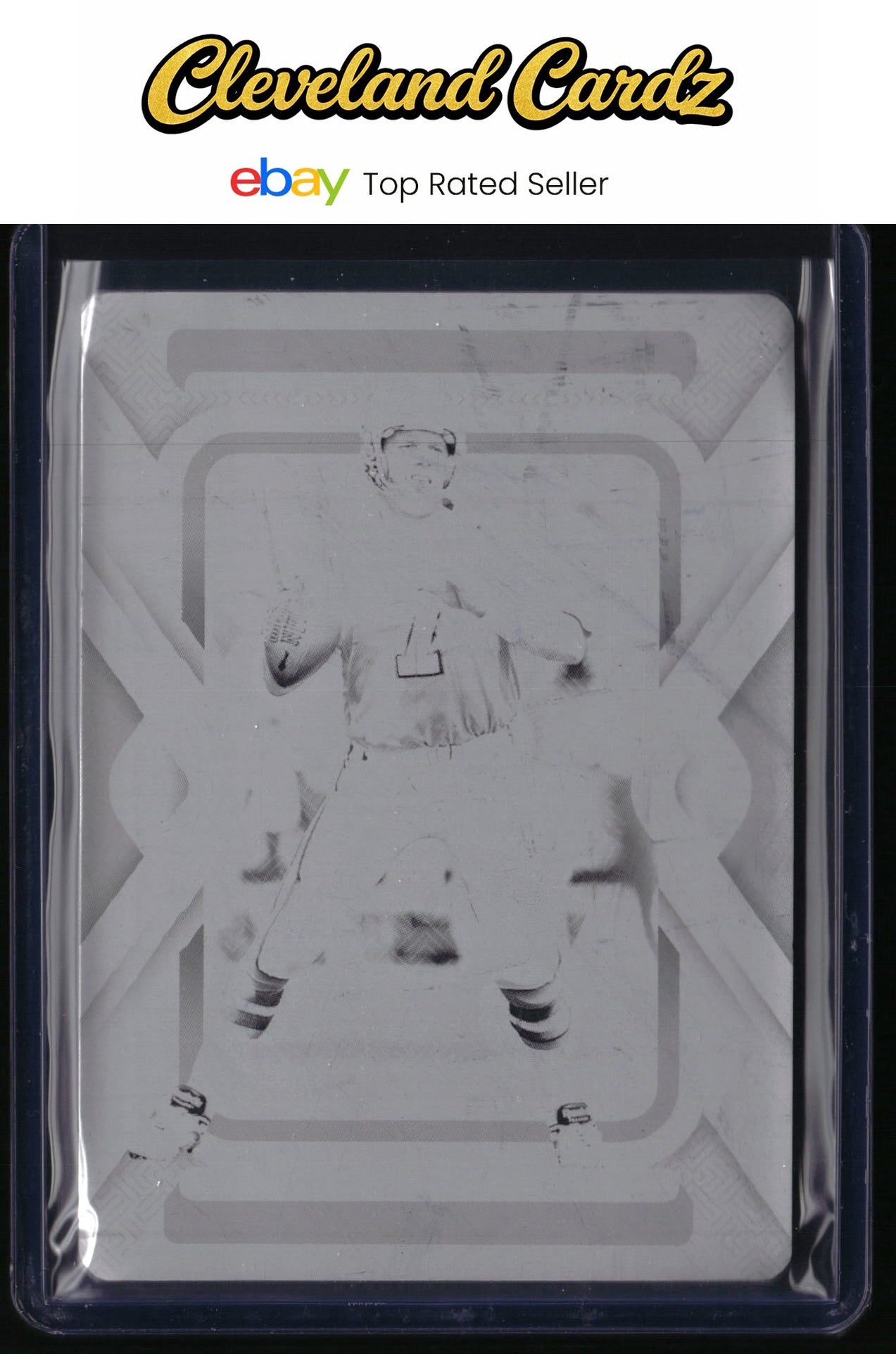 2020 Panini National Treasures #32 John Elway Printing Plate Black #/1