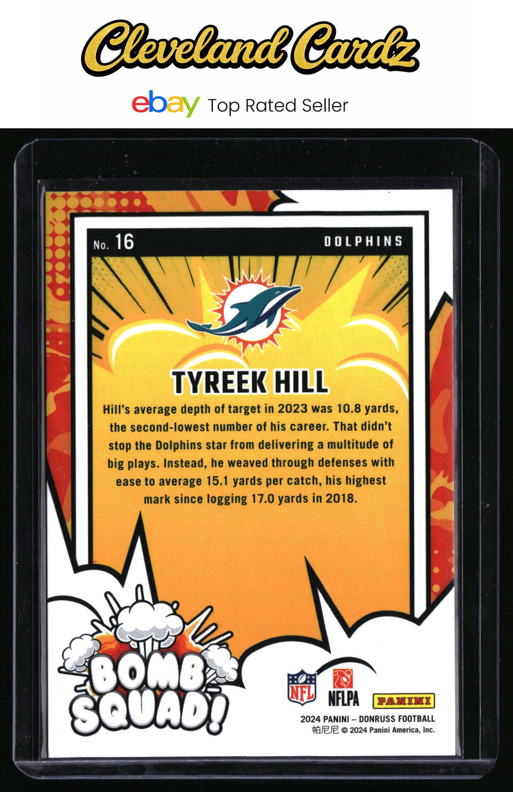 2024 Donruss #16 Tyreek Hill Bomb Squad