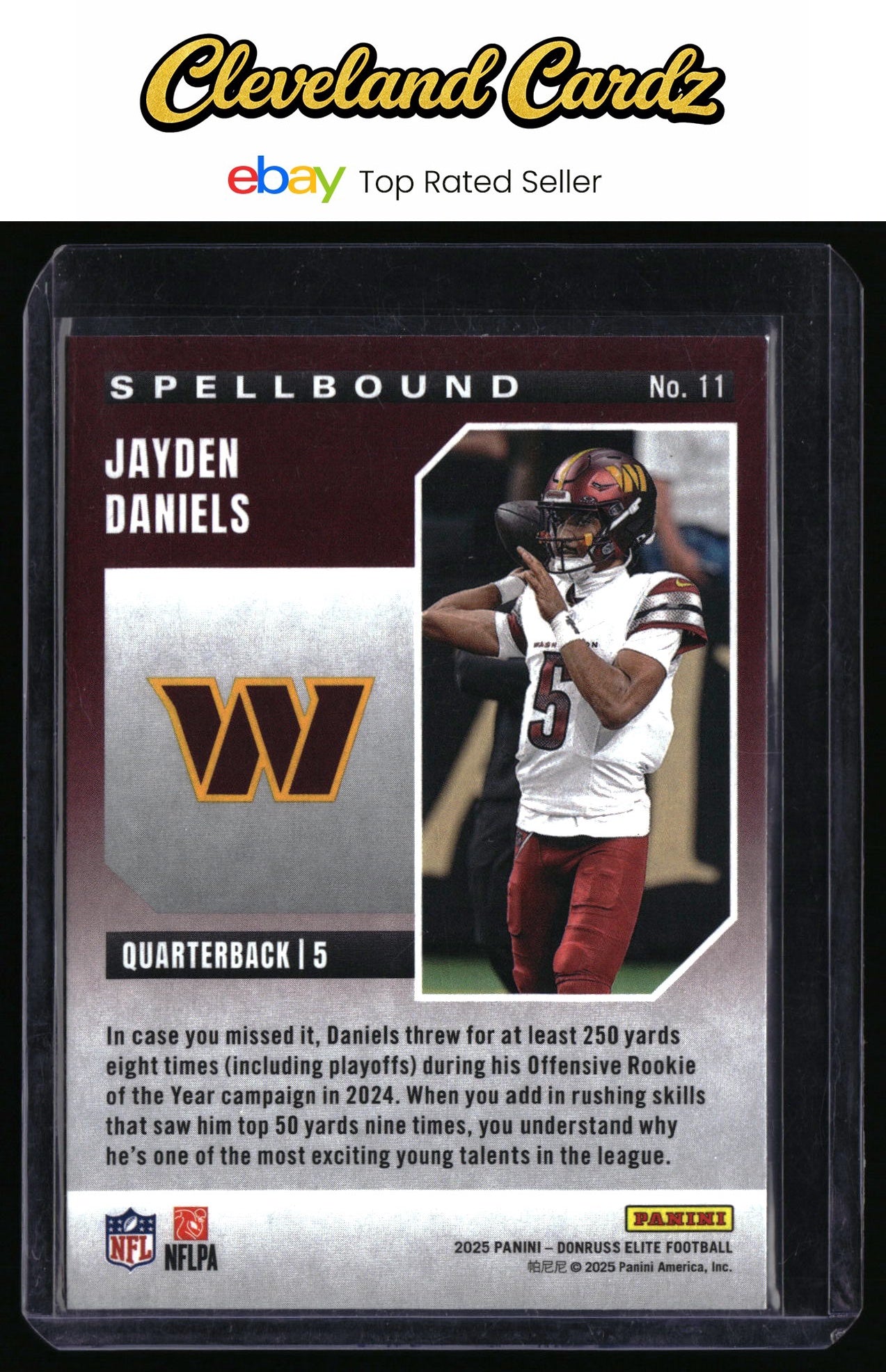 2025 Donruss Elite #10 Jayden Daniels Spellbound Green