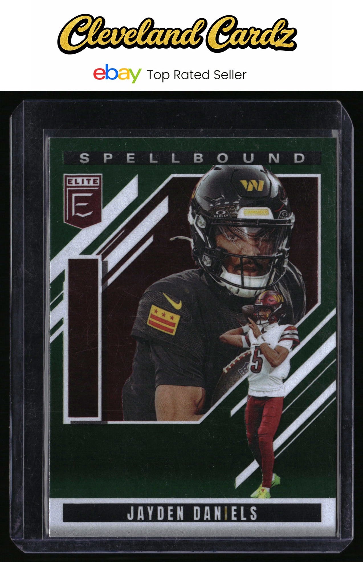 2025 Donruss Elite #10 Jayden Daniels Spellbound Green