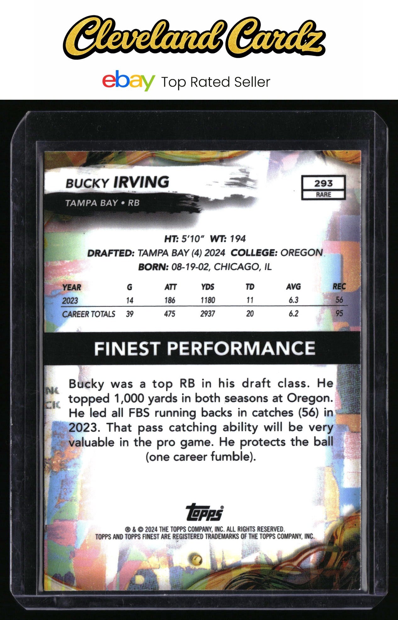 2024 Finest #293 Bucky Irving Checkerboard Refractor RC