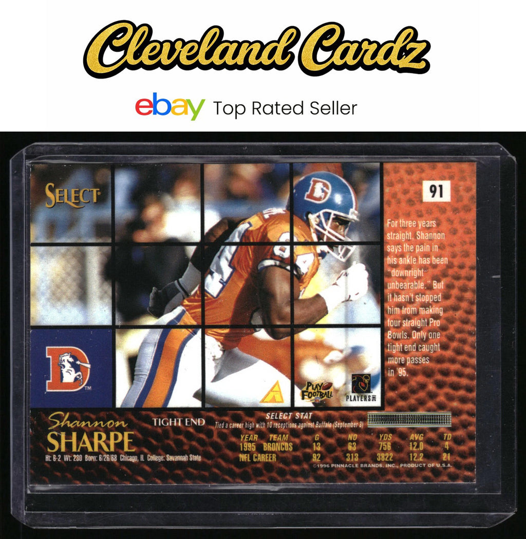 1996 Select #91 Shannon Sharpe