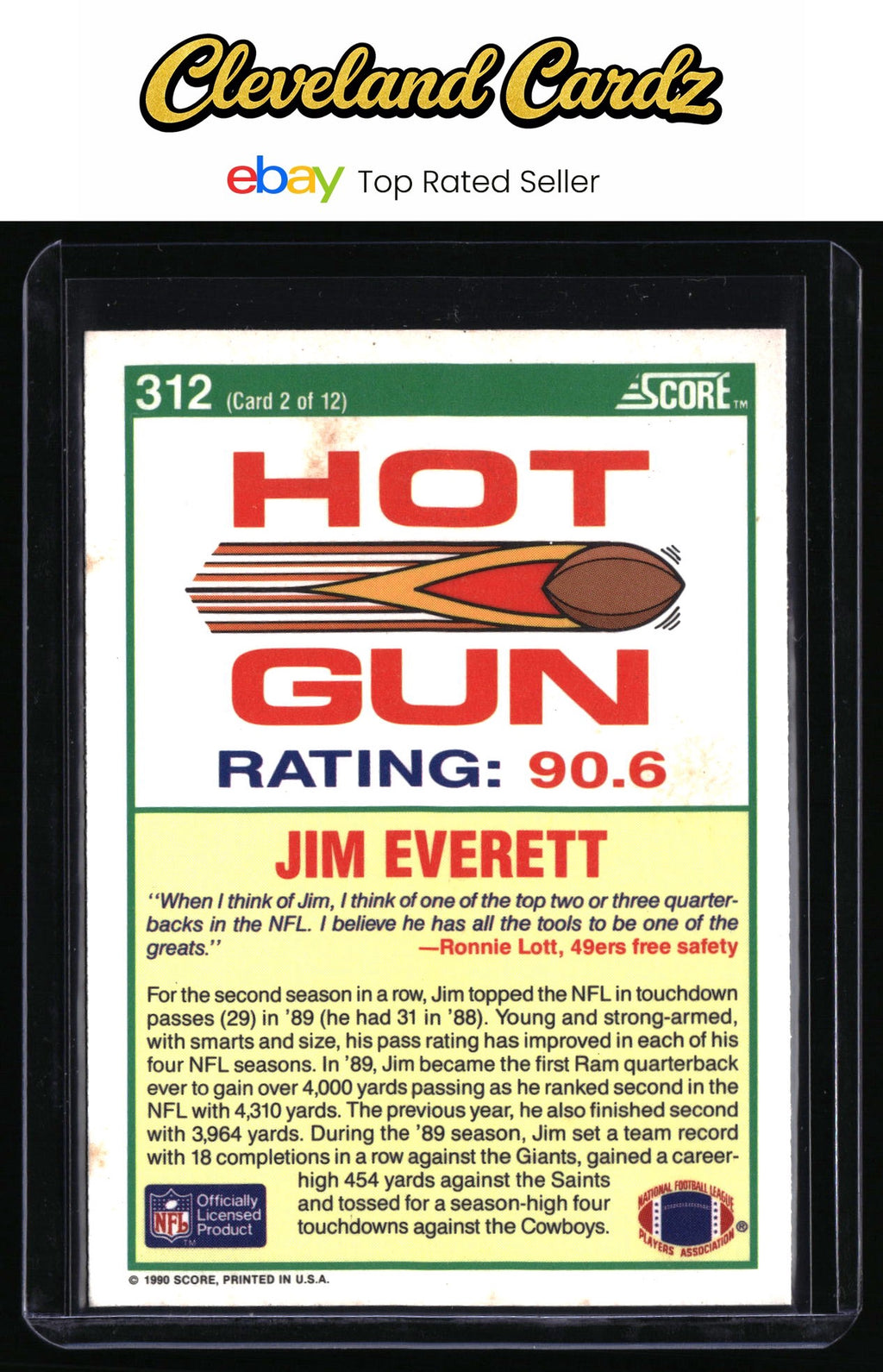 1990 Score #312 Jim Everett
