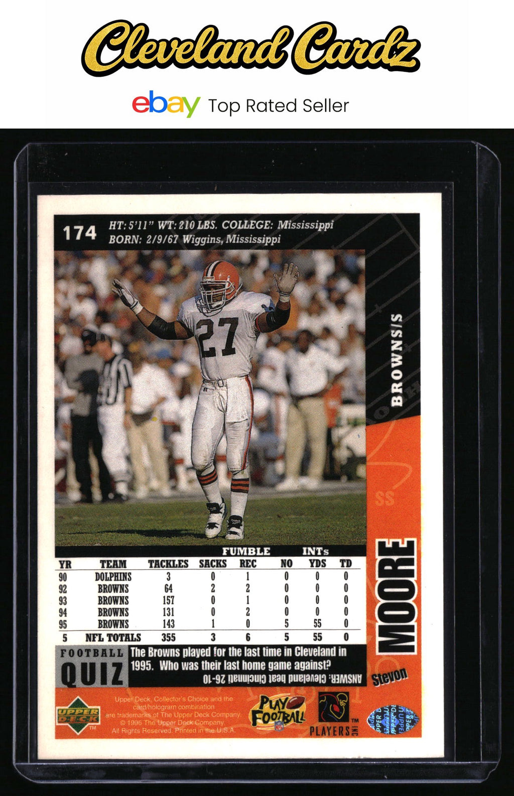 1996 Collector's Choice #174 Stevon Moore