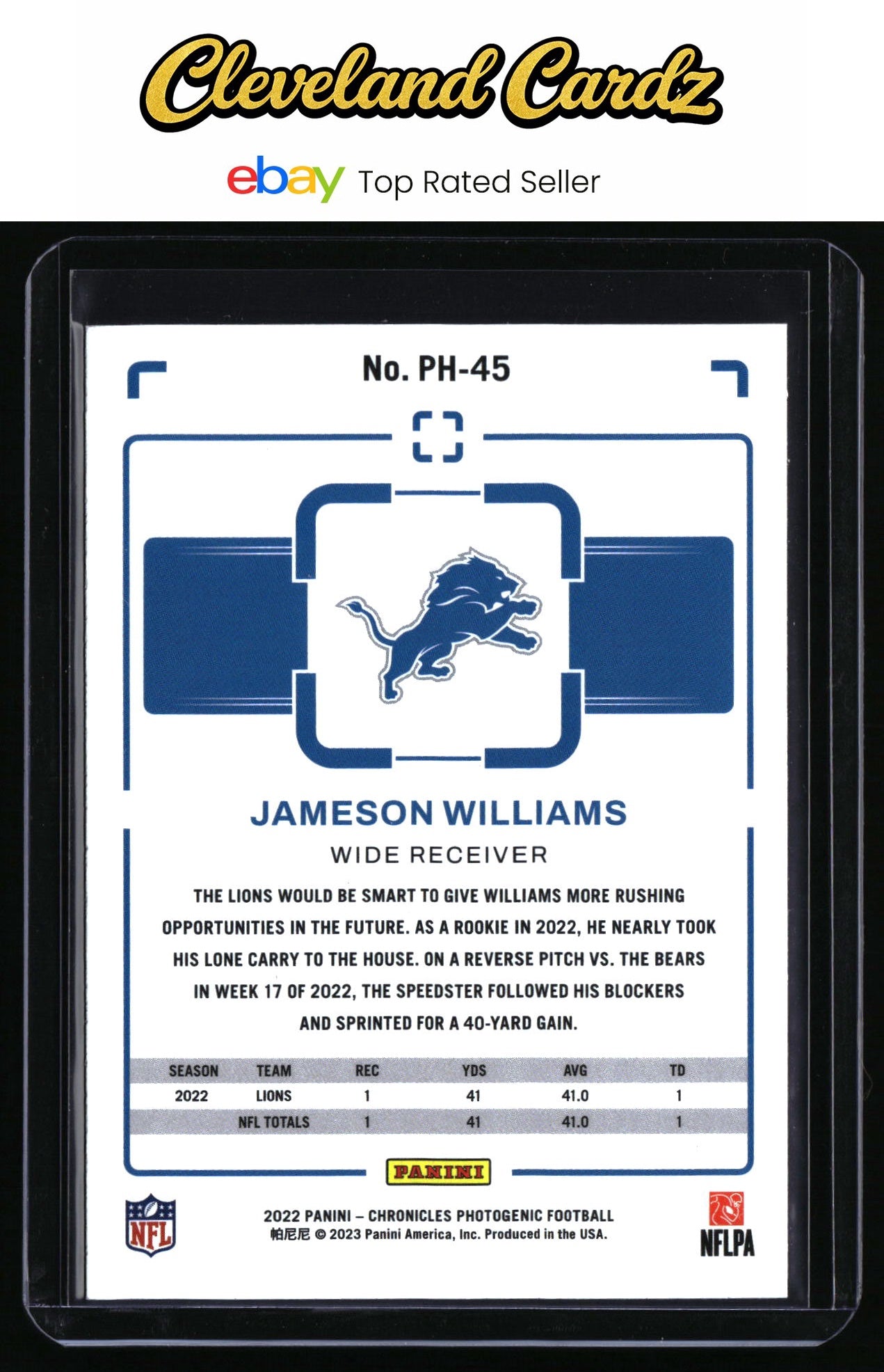 2022 Panini Chronicles #PH-45 Jameson Williams Photogenic